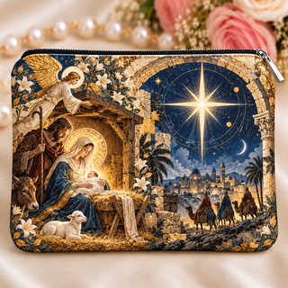Star of Bethlehem Nativity PU Leather Pouch