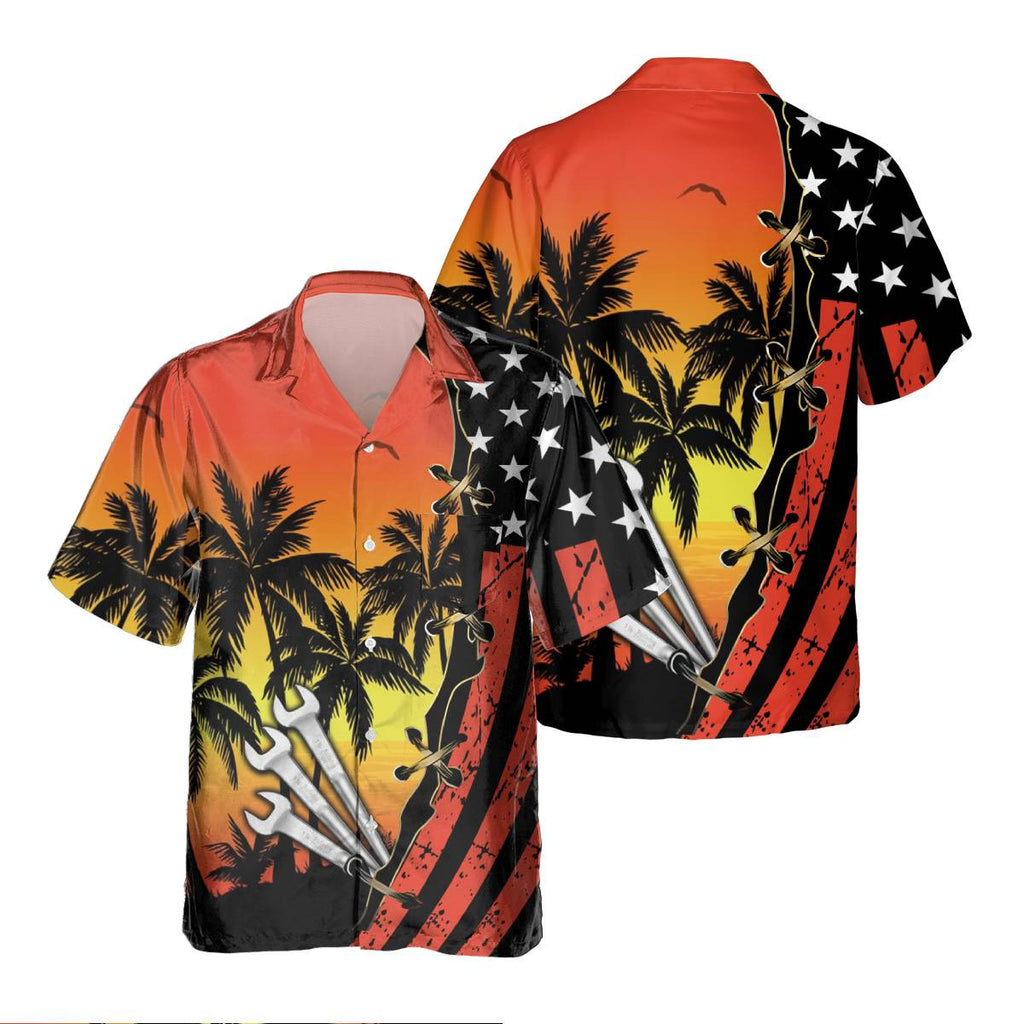 Awesome Ironworker - AOP Pocket Hawaiian Shirt - grunx260804-0273