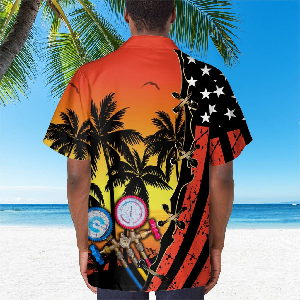 Awesome HVAC Tech- AOP Pocket Hawaiian Shirt - grunx260804-0209