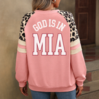 Miami God Is In MIA Leopard Sleeve Sweatshirt