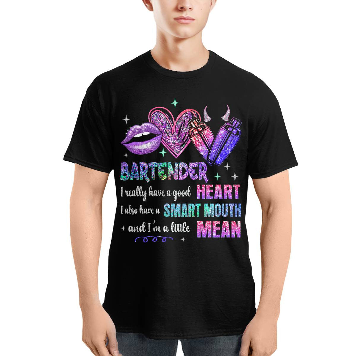 Awesome Bartender-T-shirt-#F130724LITMEAN2FBARTZ4