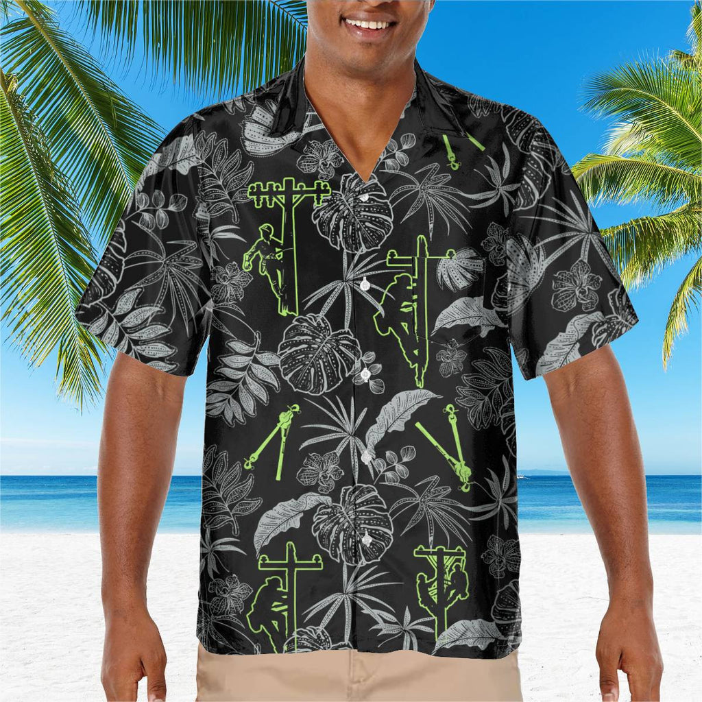 Awesome Lineman - AOP Pocket Hawaiian Shirt - grunx260804-0327