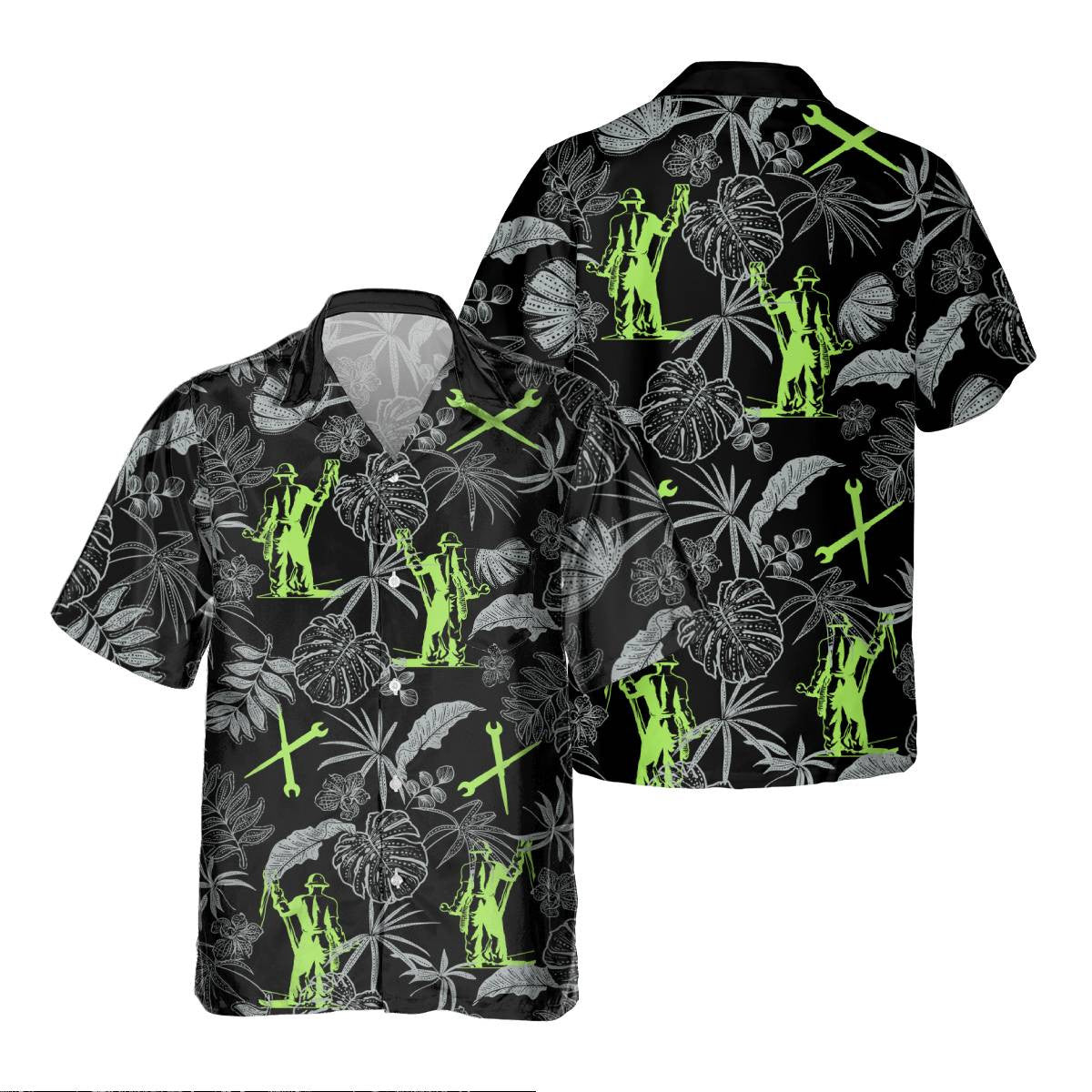 Awesome Ironworker - AOP Pocket Hawaiian Shirt - grunx260804-0274