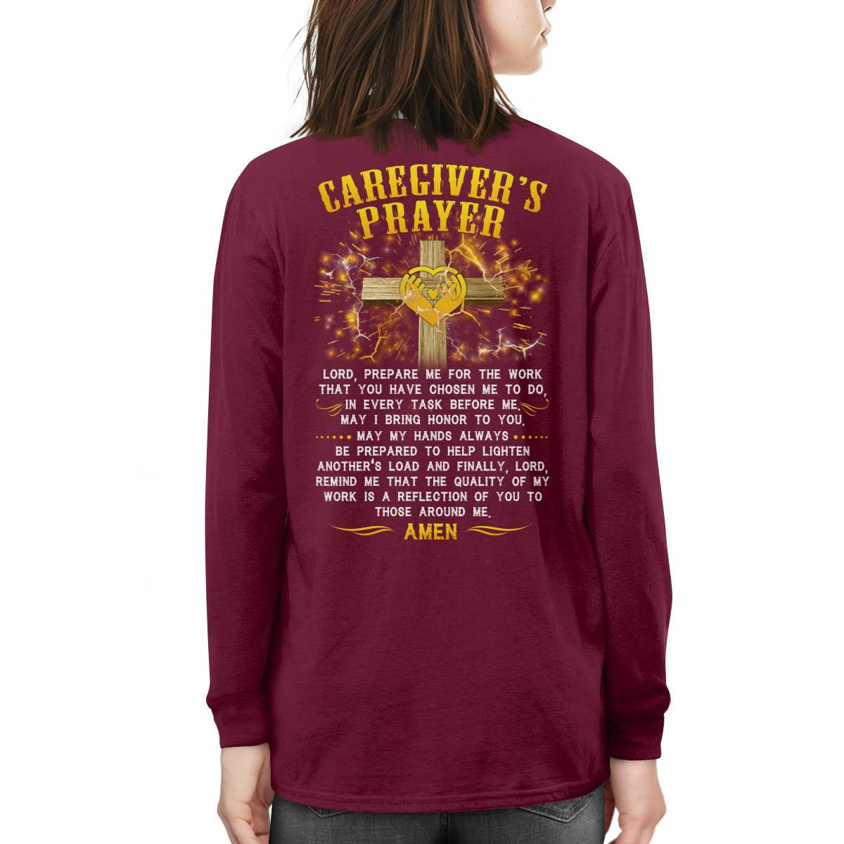 Awesome Caregiver's Prayer-T-shirt-#F250624EVTAS6BCAREZ4