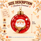 Snowy Candy Cane Cottage Christmas Ball Ornament