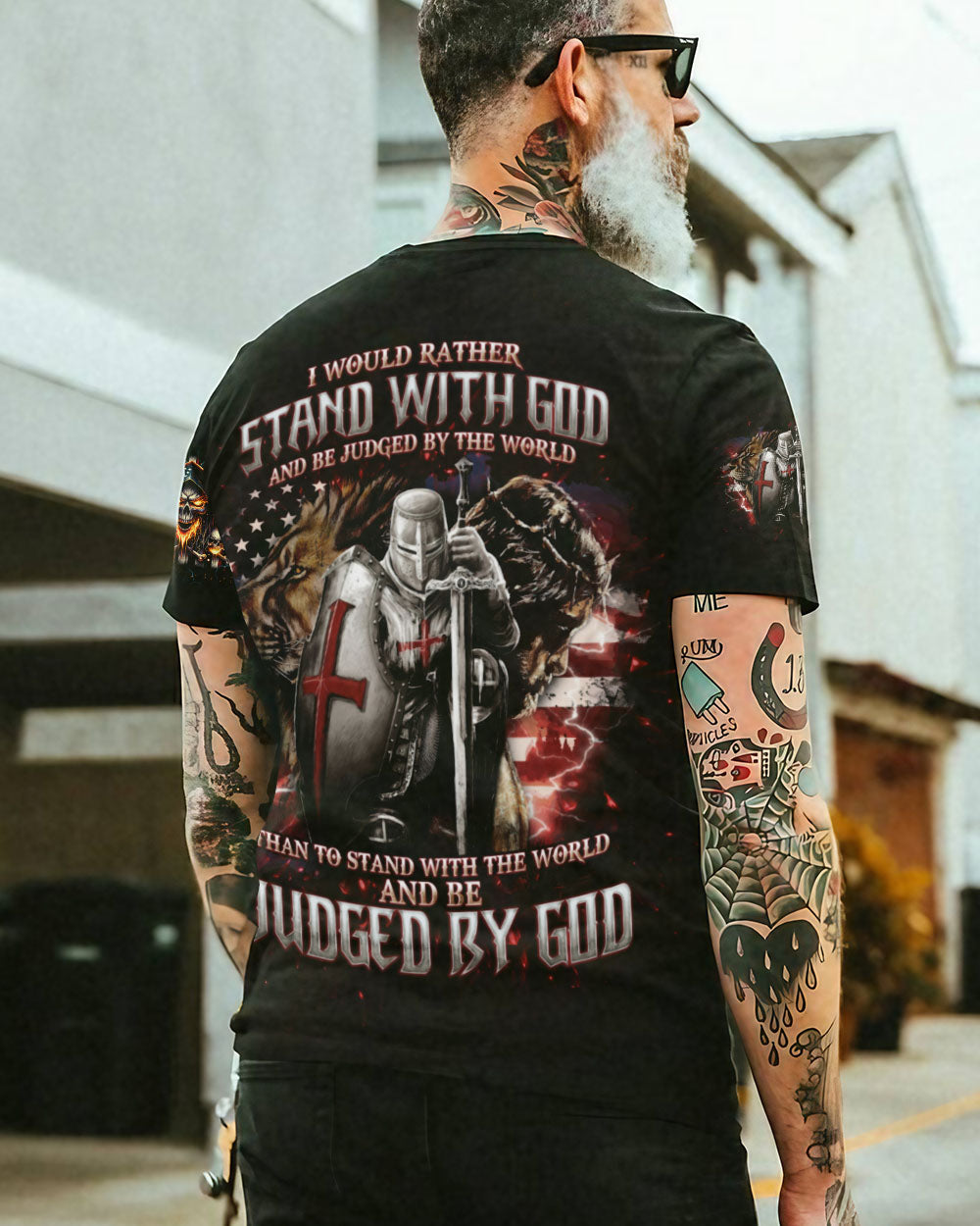 I Would Rather Stand With God Warrior Men's All Over Print Shirt - Trunx115243