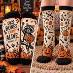 Dry Bones Come Alive Mid-Tube Socks