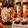 Fall for Jesus He Never Leaves Mid-Tube Socks