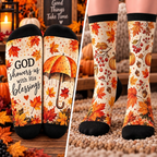 God Showers Us with His Blessings Mid-Tube Socks