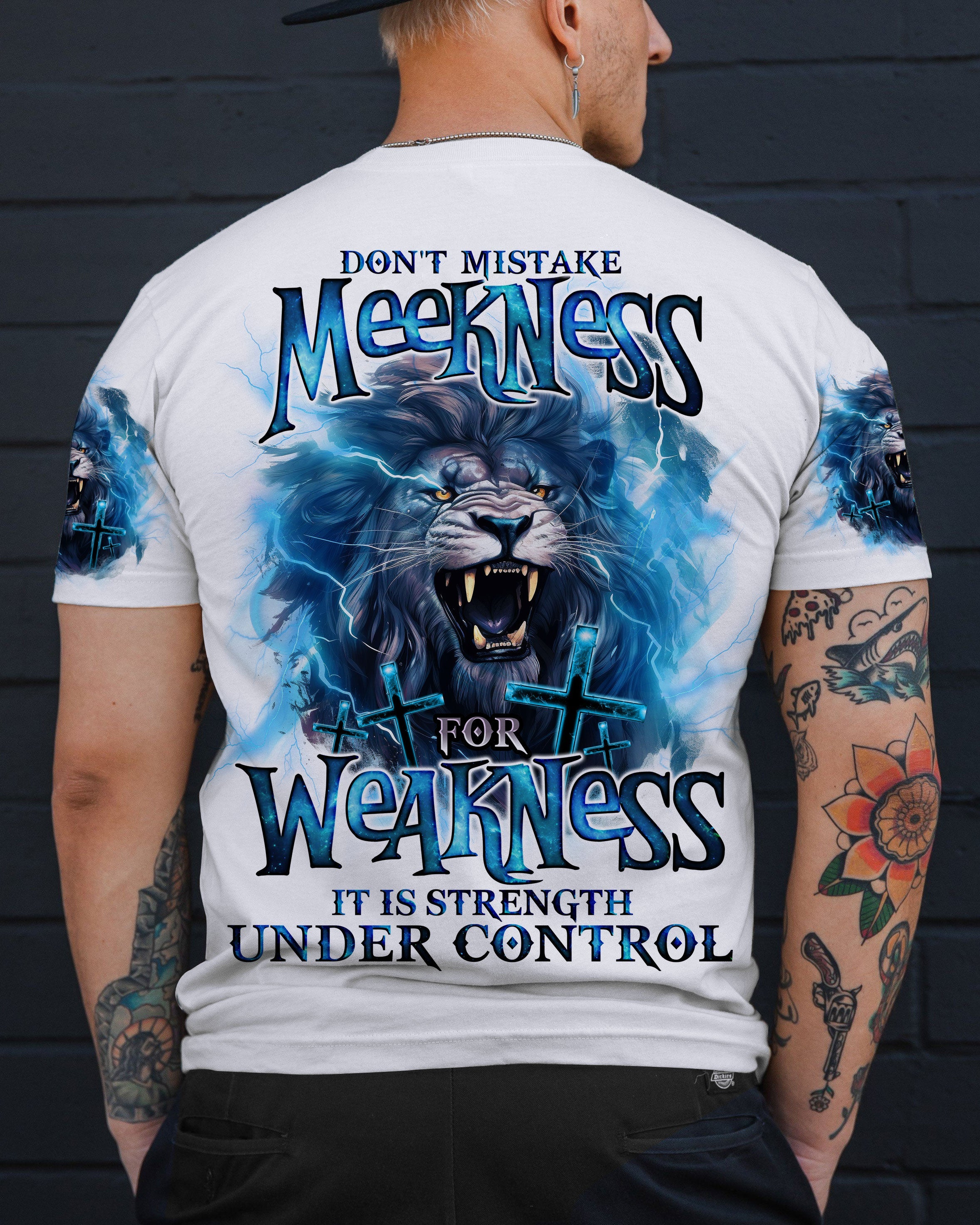 Don't Mistake Meekness Lion Men's All Over Print Shirt - Trunx596198