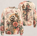 Breathe to Enter Into You Floral Skeleton Sweatshirt