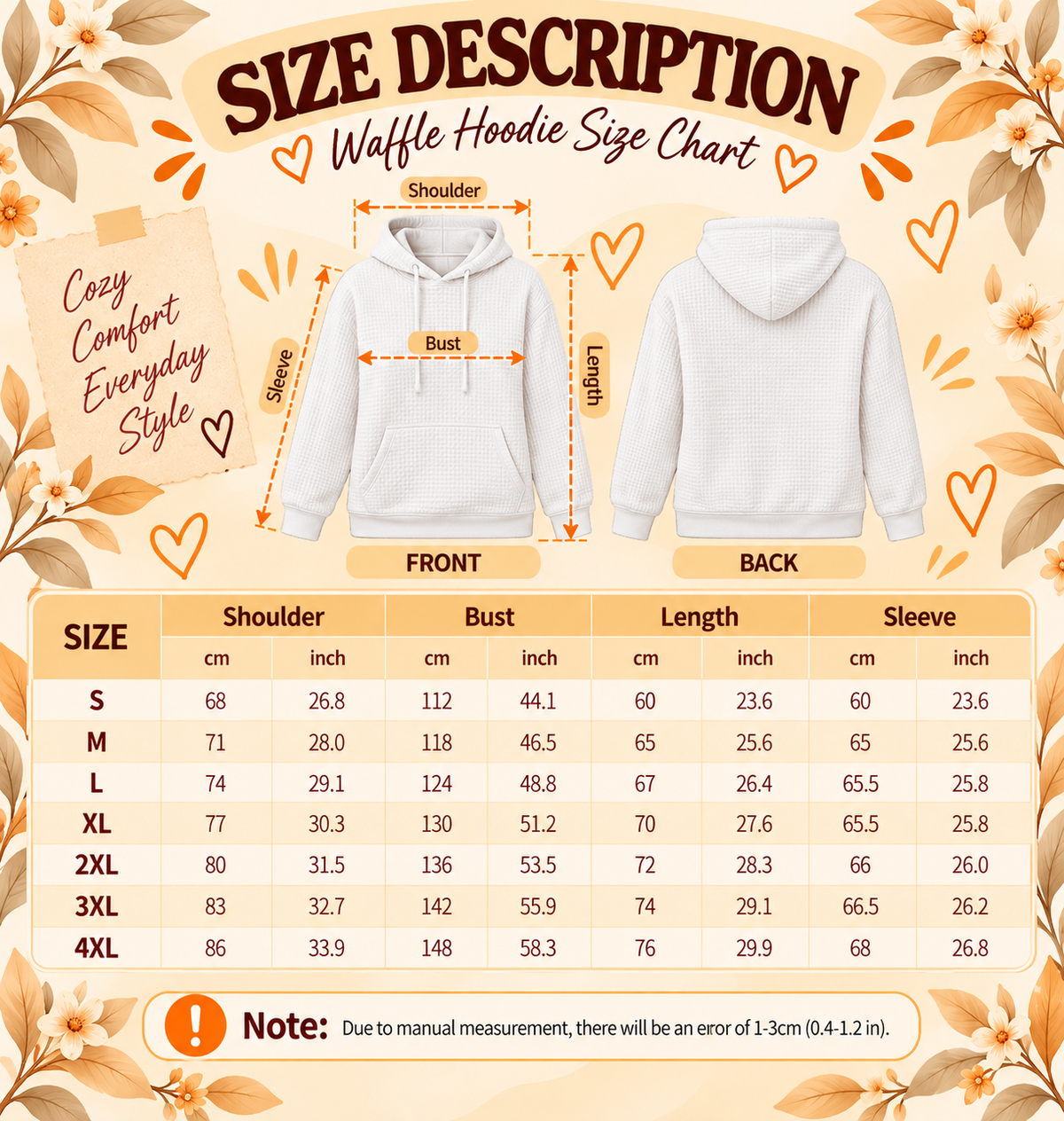 Pink Bow Goose Waffle Hoodie