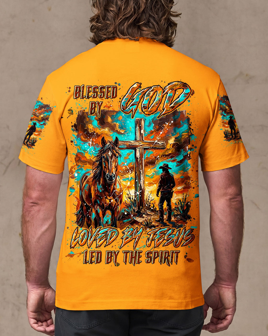 Blessed By God Loved By Jesus Men's All Over Print Shirt - Trunx261591