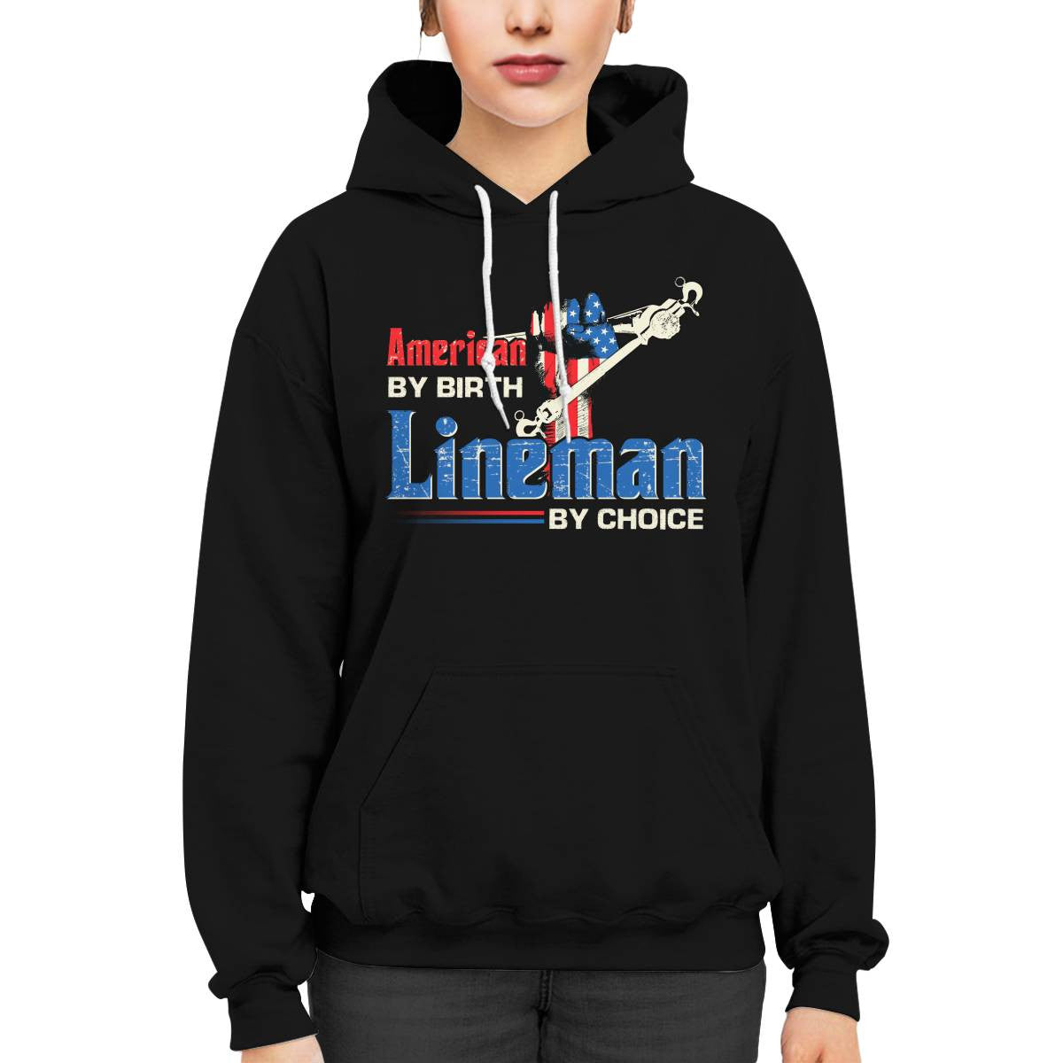 American By Birth Lineman By Choice-T-shirt - grunx260804-0134