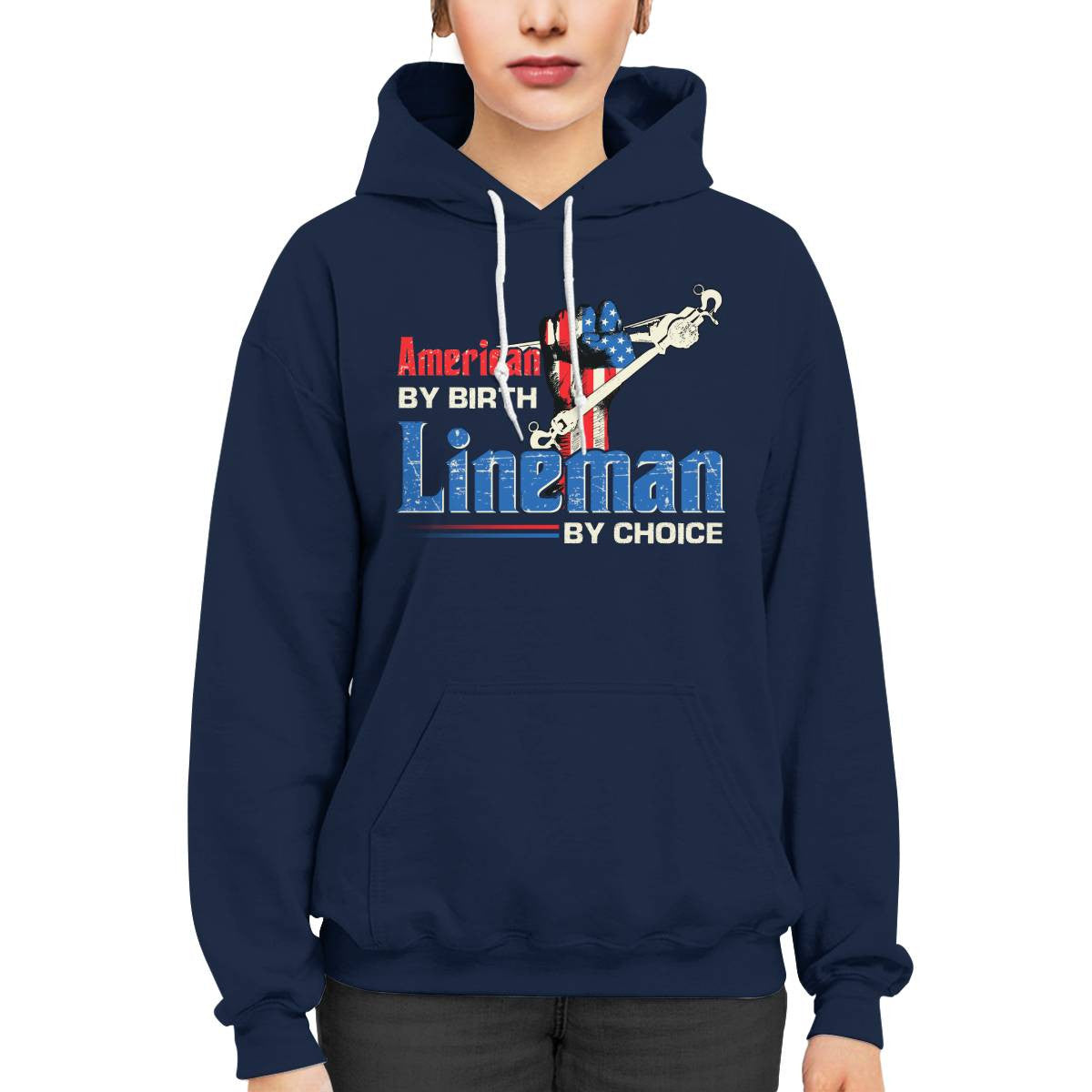 American By Birth Lineman By Choice-T-shirt - grunx260804-0134