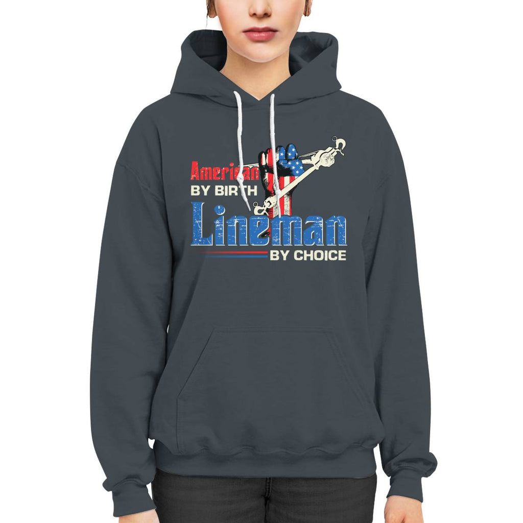 American By Birth Lineman By Choice-T-shirt - grunx260804-0134