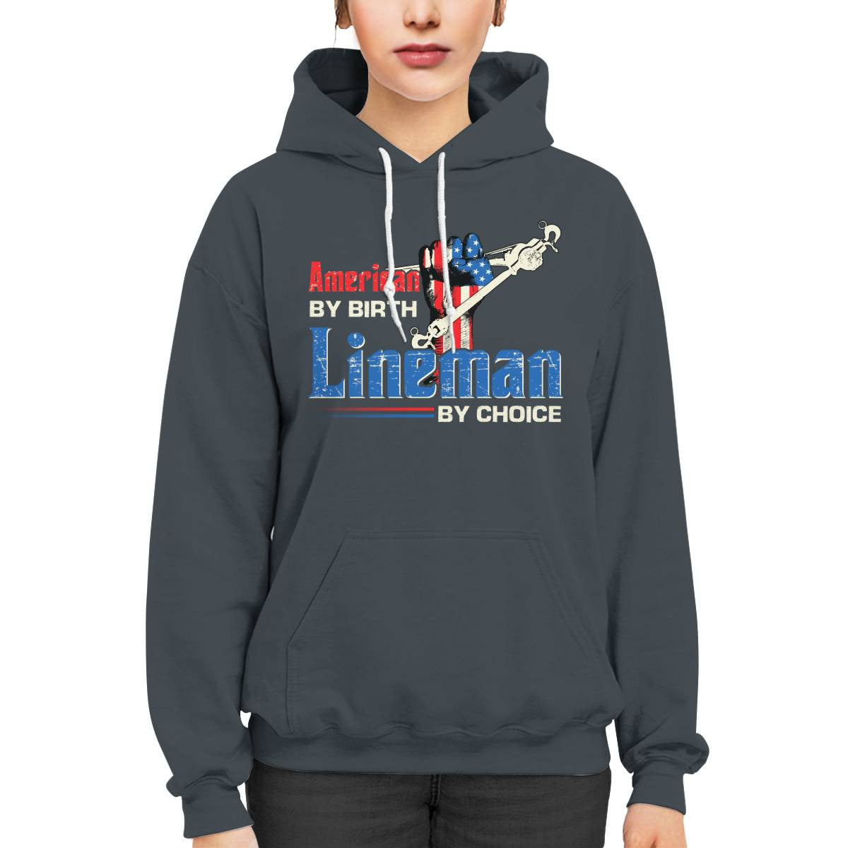American By Birth Lineman By Choice-T-shirt - grunx260804-0134