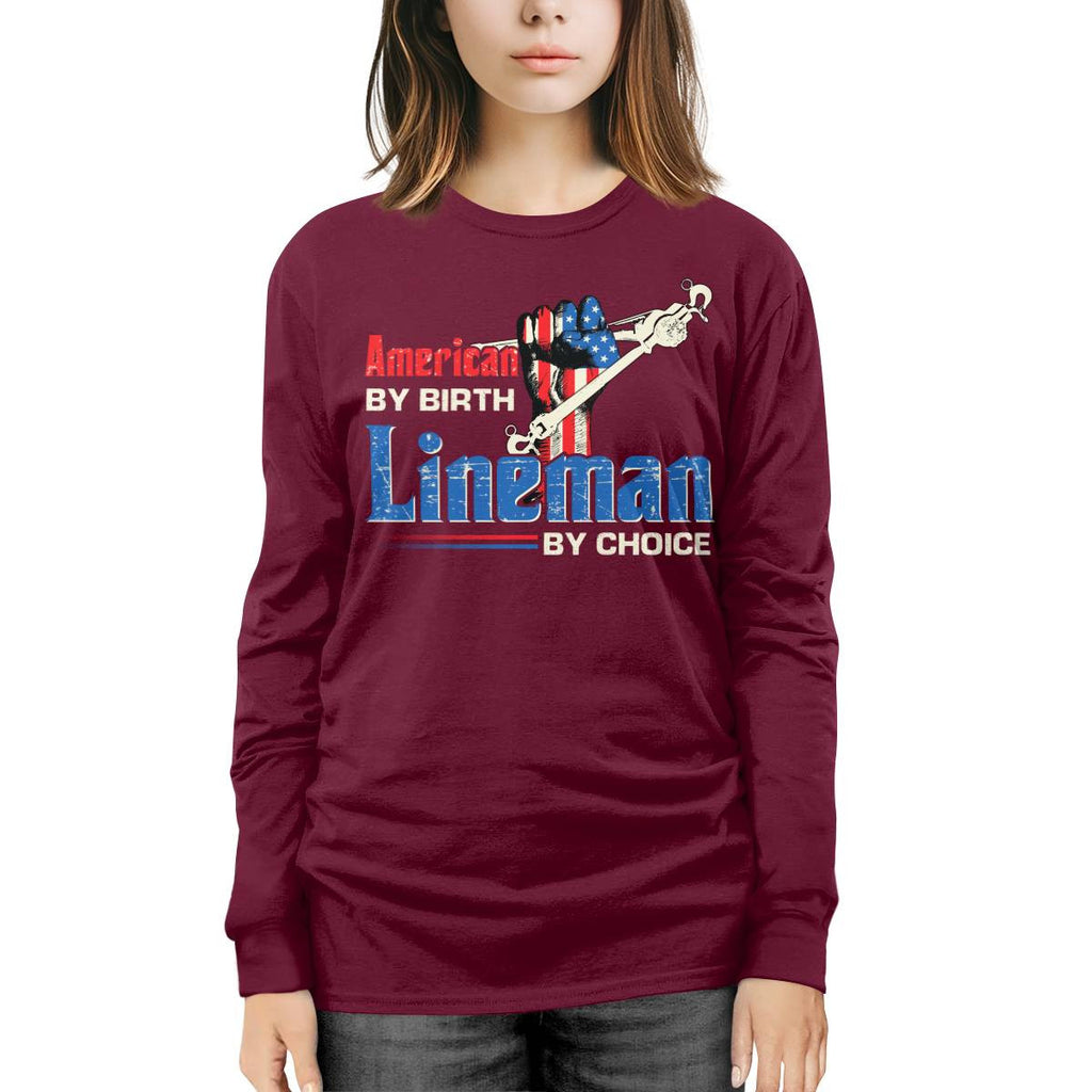 American By Birth Lineman By Choice-T-shirt - grunx260804-0134
