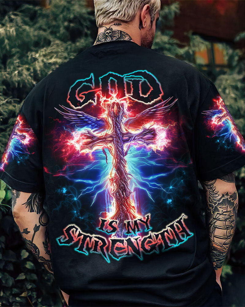 God Is My Strength Men's All Over Print Shirt - Trunx697630