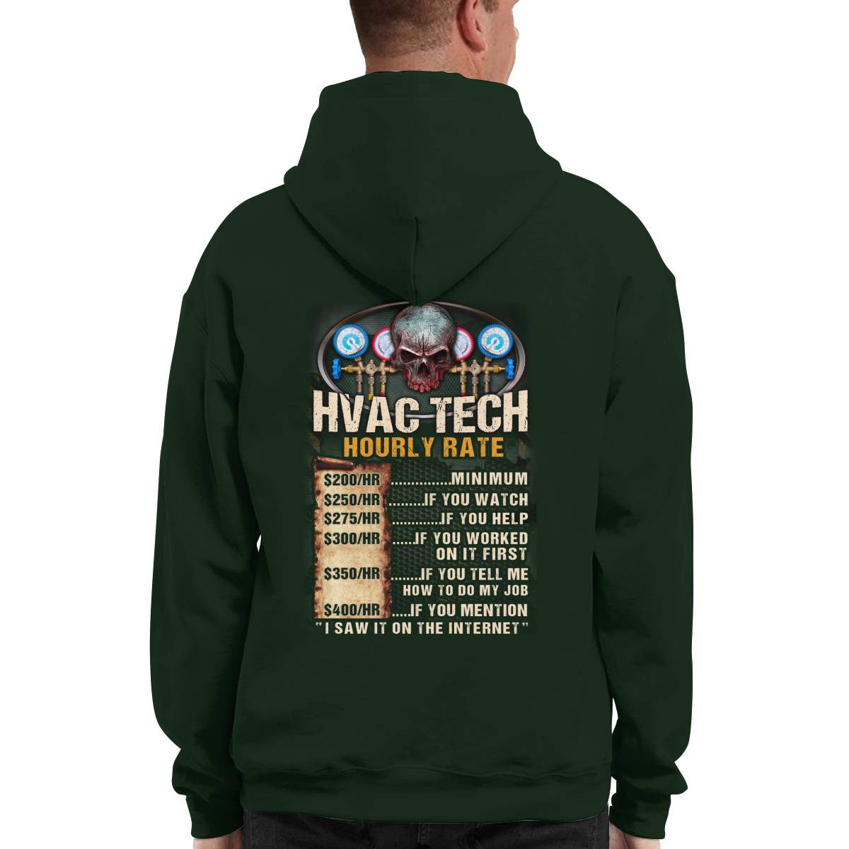 Awesome HVAC Tech Hourly Rate-Hoodie - grunx260804-0235