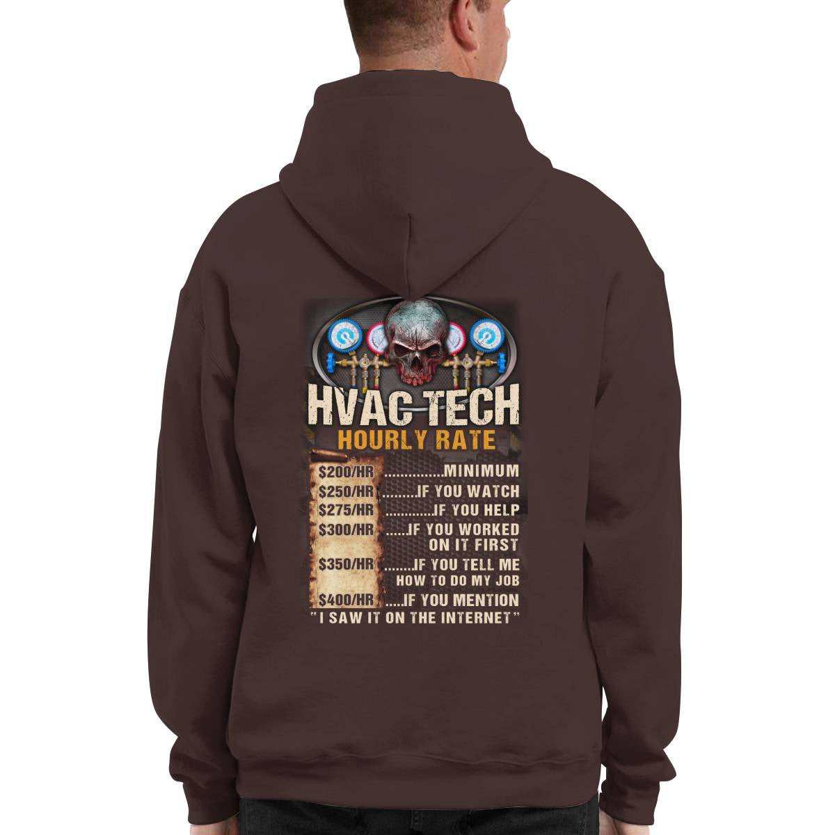 Awesome HVAC Tech Hourly Rate-Hoodie - grunx260804-0235