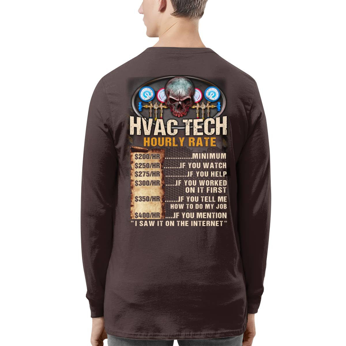 Awesome HVAC Tech Hourly Rate-Hoodie - grunx260804-0235