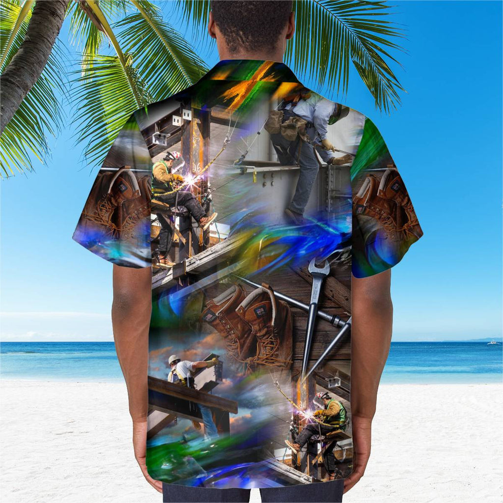 Awesome Ironworker - AOP Pocket Hawaiian Shirt - grunx260804-0278