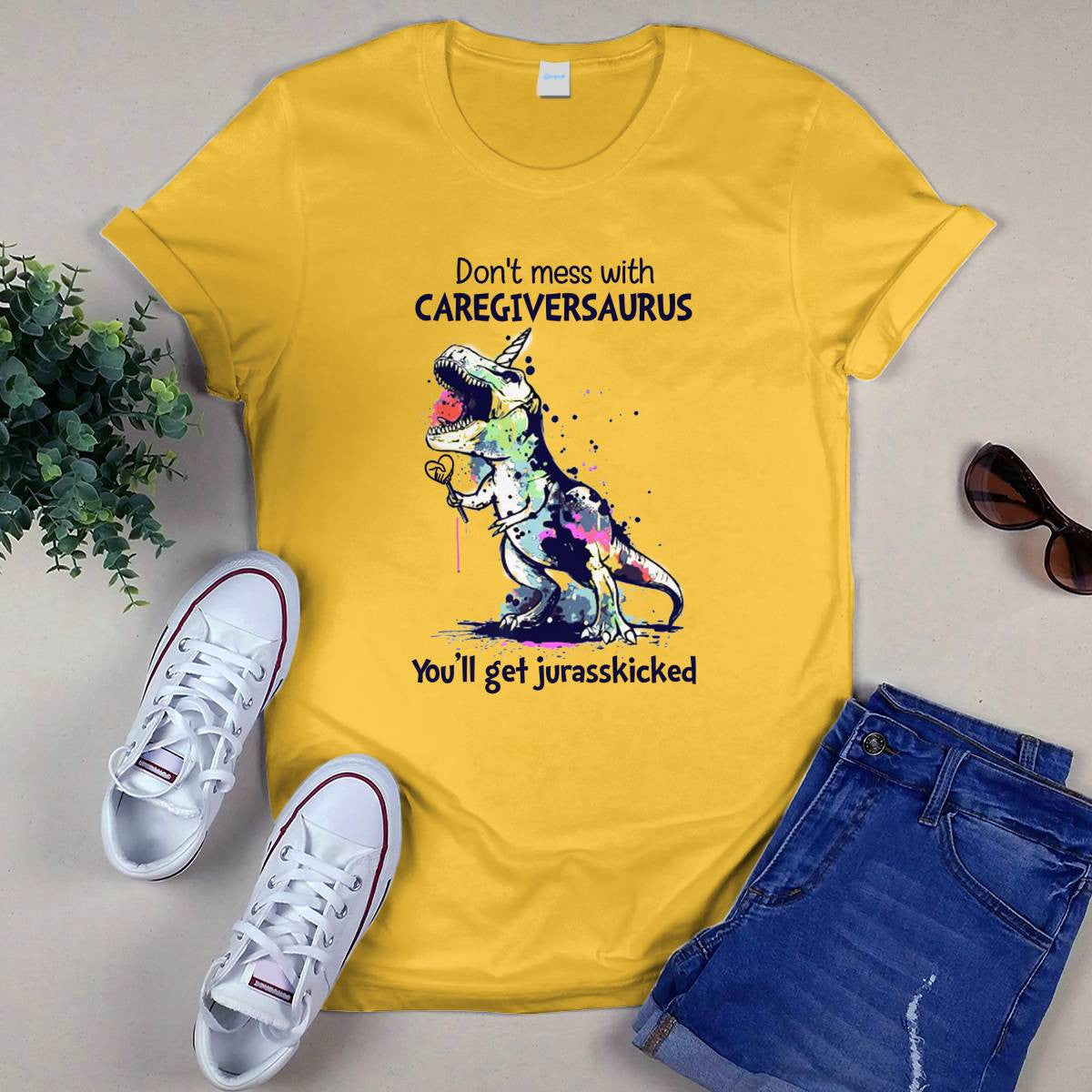 Awesome Caregiver-T-Shirt-#F031024JRKID1FCAREZ4